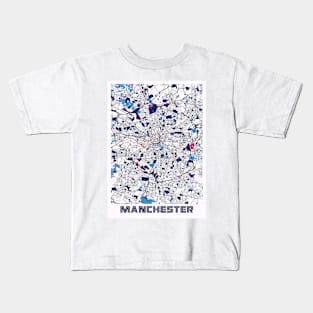 Manchester - United Kingdom MilkTea City Map Kids T-Shirt